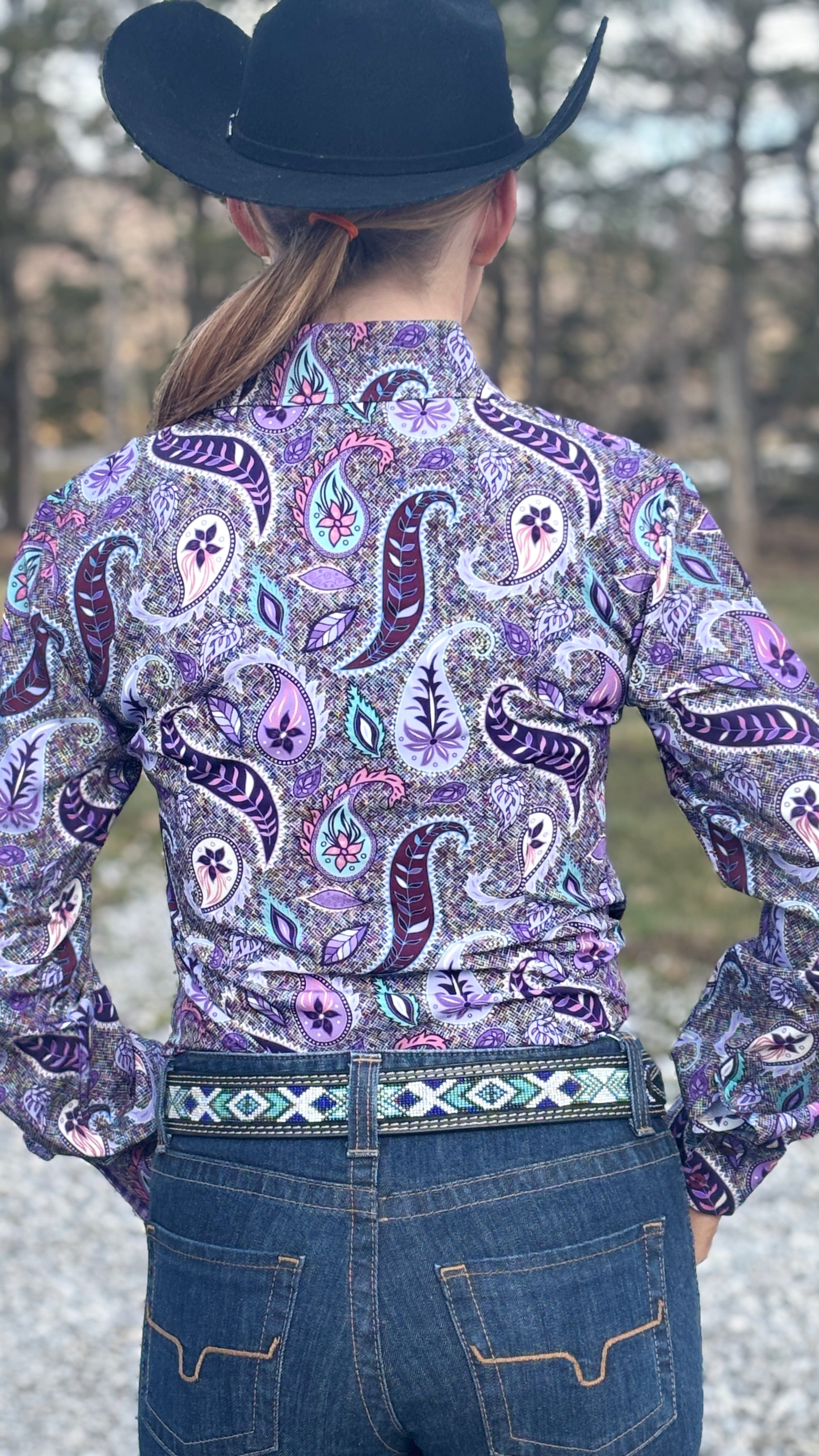 RHC Easy Care Show Shirt ~ Rainbow Paisley - Henderson's Western Store