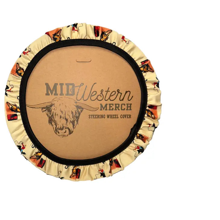 Steering Wheel Cover Vintage Cowboy Henderson's Western Store