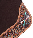 Contoured Felt Saddle ~Flower & Arrow - Henderson's Western Store