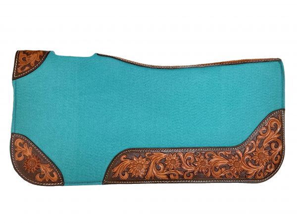 Felt Saddle Pad ~ Turquoise - Henderson's Western Store