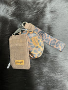 Wrangler Leopard Print Dual Pouch Wristlet ~ Coffee - Henderson's Western Store