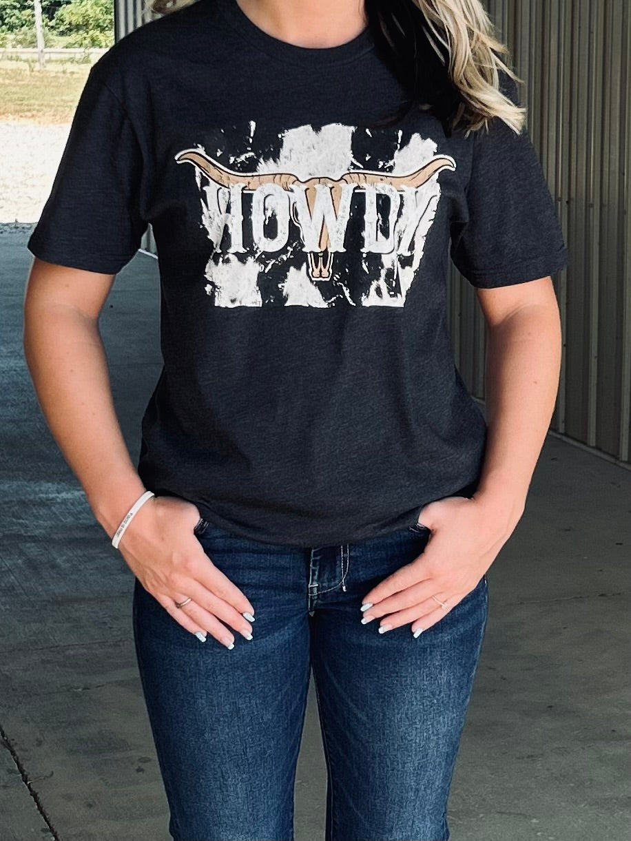 Howdy Cowskull Tee - Henderson's Western Store