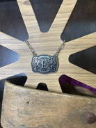 Western Buckle Initial Necklace ~ E - Henderson's Western Store