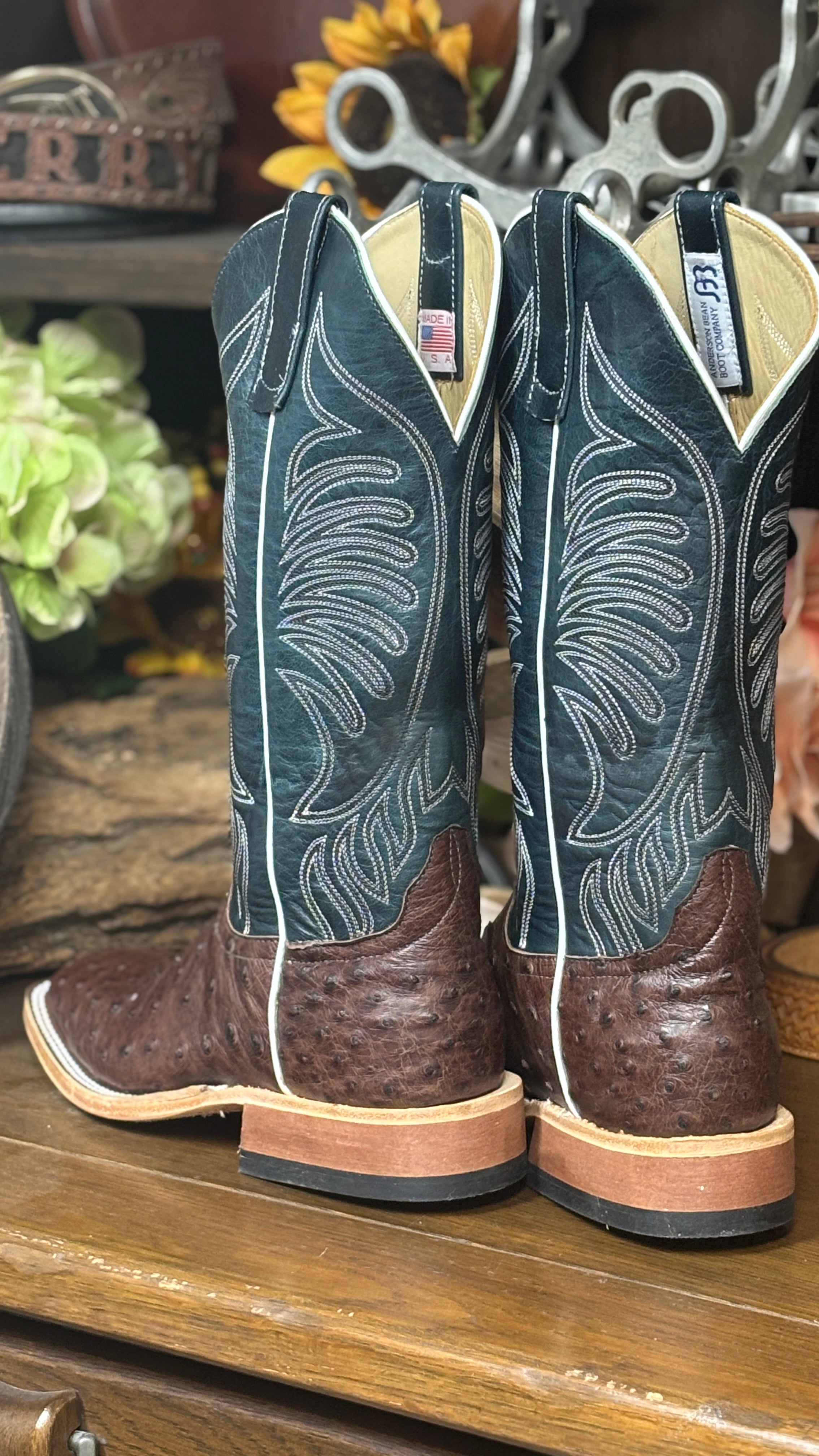 Kango Ostrich Anderson Bean Boots - Henderson's Western Store