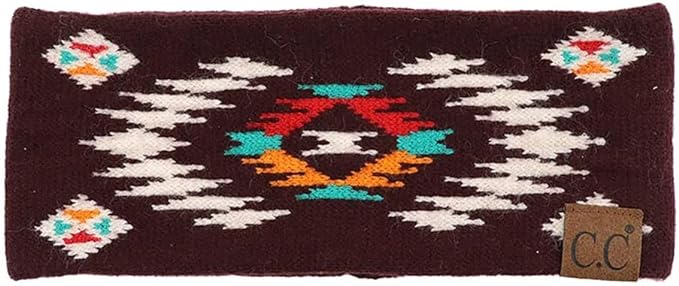 C.C Soft Aztec Headwrap ~ Dark Berry - Henderson's Western Store