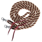 Rustic Mocha Mohair Contest Reins - Henderson's Western Store