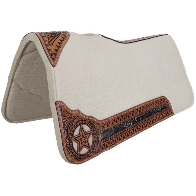 Stellar Cream Mohair Wool Saddle Pad - Henderson's Western Store