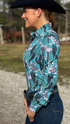 RHC Easy Care Show Shirt ~ Cactus Print - Henderson's Western Store