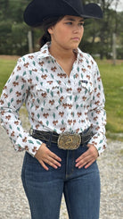 Aria Performance Shirt by Wrangler ~Cream Saddle - Henderson's Western Store