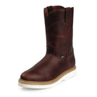 Tan Premium Leather Boots~Pull On Steel Toe - Henderson's Western Store