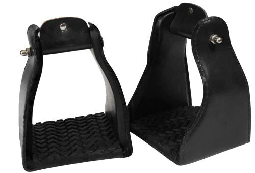 Leather Covered Endurance Stirrup~Black - Henderson's Western Store