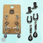 Western Silver Charm and Post Earring Set - Henderson's Western Store