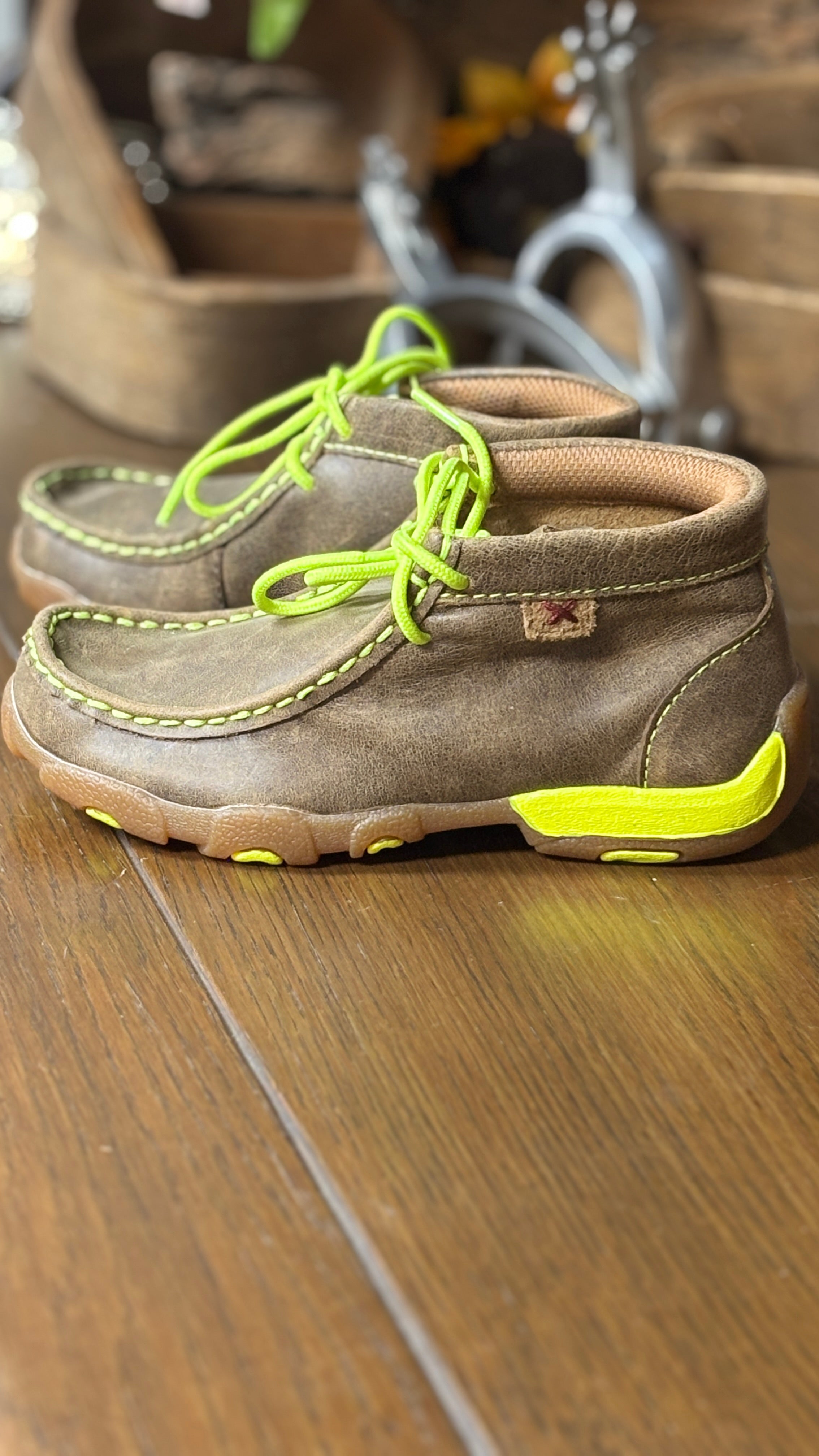 Youth Driving Moc by Twisted X ~ Neon Yellow - Henderson's Western Store