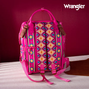 Load image into Gallery viewer, Wrangler Aztec Printed Callie Backpack ~ Hot Pink - Henderson&#39;s Western Store