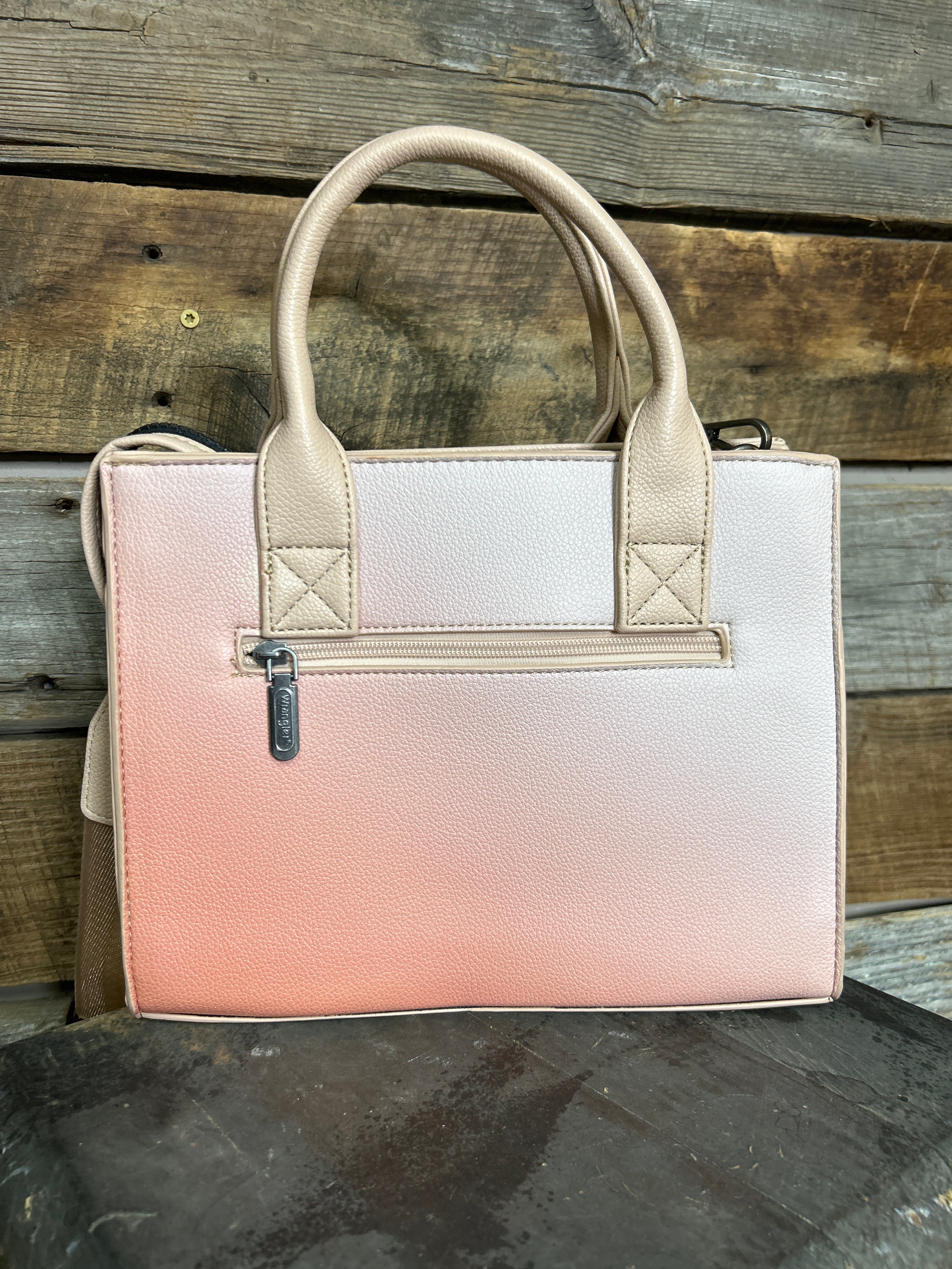 Wrangler Ombre Western Tote/Crossbody ~ Brown - Henderson's Western Store