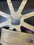 Western Buckle Initial Necklace ~ H - Henderson's Western Store