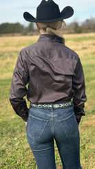 RHC Solid Button Down ~ Charcoal - Henderson's Western Store