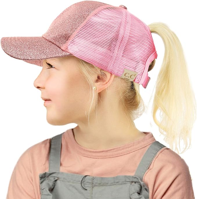 C.C Youth Glitter Pony Cap ~ Pink - Henderson's Western Store
