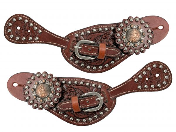 Silver Studded Spur Strap ~ Youth - Henderson's Western Store