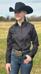 RHC Solid Button Down ~ Black - Henderson's Western Store