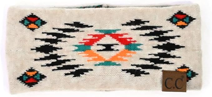 C.C Soft Aztec Headwrap ~ Beige - Henderson's Western Store