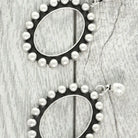 Western Rigidized Open Dangle Earrings in Oxidized Silver - Henderson's Western Store