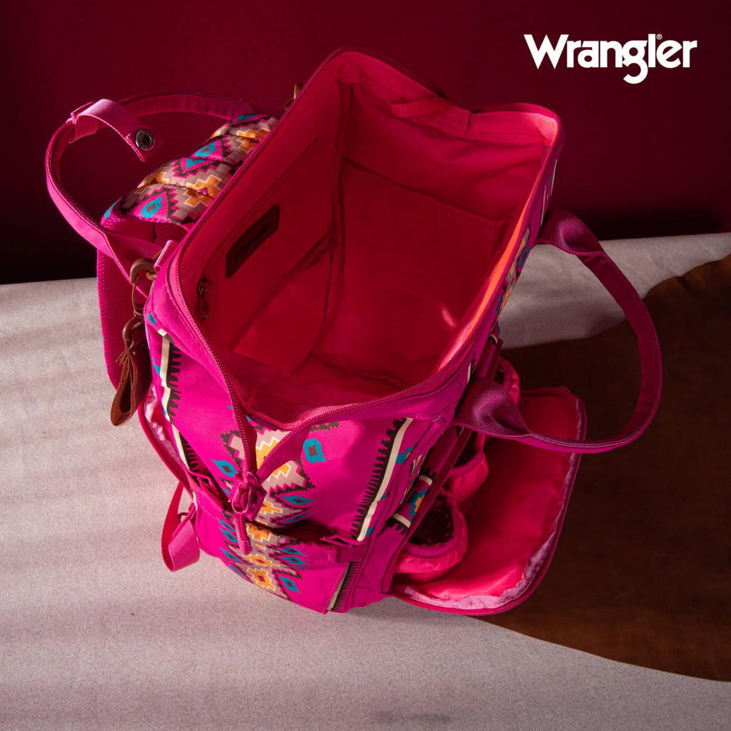 Wrangler Aztec Printed Callie Backpack ~ Hot Pink - Henderson's Western Store