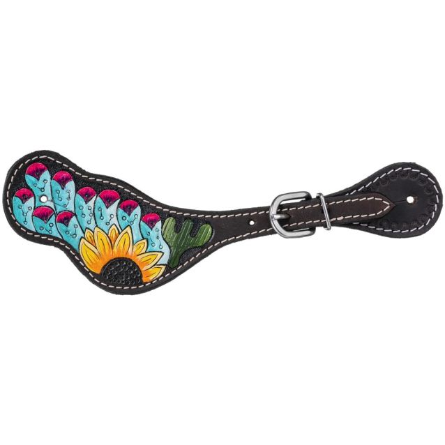 Royal King Sunflower & Cactus Spur Strap - Henderson's Western Store