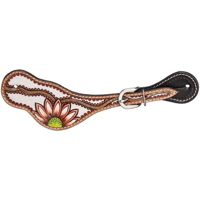 Royal King Coral Flower Spur Strap - Henderson's Western Store