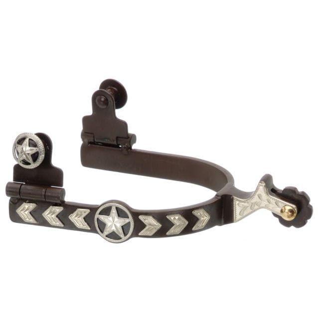 Engraved Star and Arrow Spurs - Henderson's Western Store