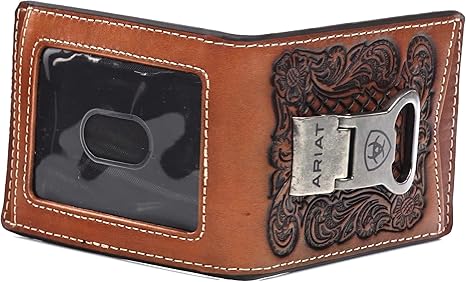 Ariat Money Clip ~ Tooled Floral - Henderson's Western Store