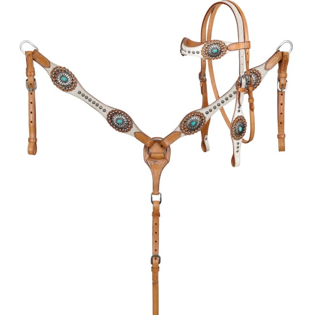 Showman Southern Belle Browband Headstall and Breastcollar Set - Henderson's Western Store