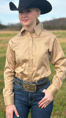 RHC Solid Button Down ~ Tan - Henderson's Western Store
