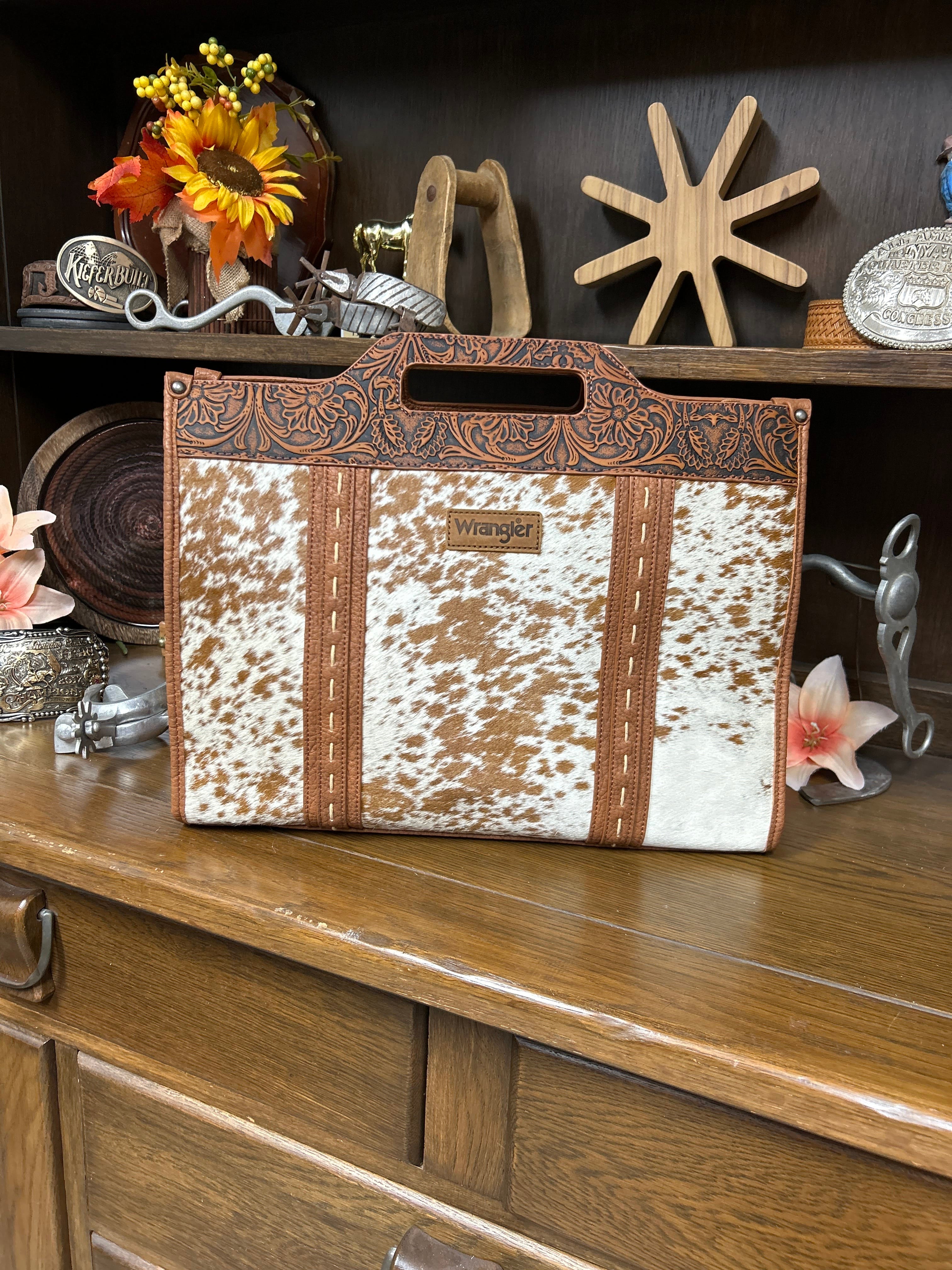 Wrangler Genuine Cowhide Carry-All Tote/Crossbody - Henderson's Western Store