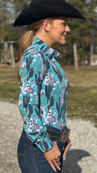 RHC Easy Care Show Shirt ~ Cactus Print - Henderson's Western Store