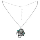 Western Checkerboard Thunder Mustang Necklace - Henderson's Western Store