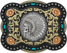 Chief Skull Belt Buckle - Henderson's Western Store