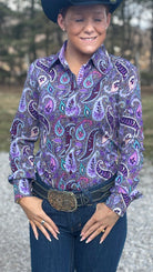 RHC Easy Care Show Shirt ~ Rainbow Paisley - Henderson's Western Store