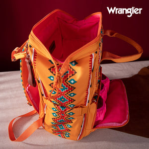 Load image into Gallery viewer, Wrangler Aztec Printed Callie Backpack ~ Orange - Henderson&#39;s Western Store