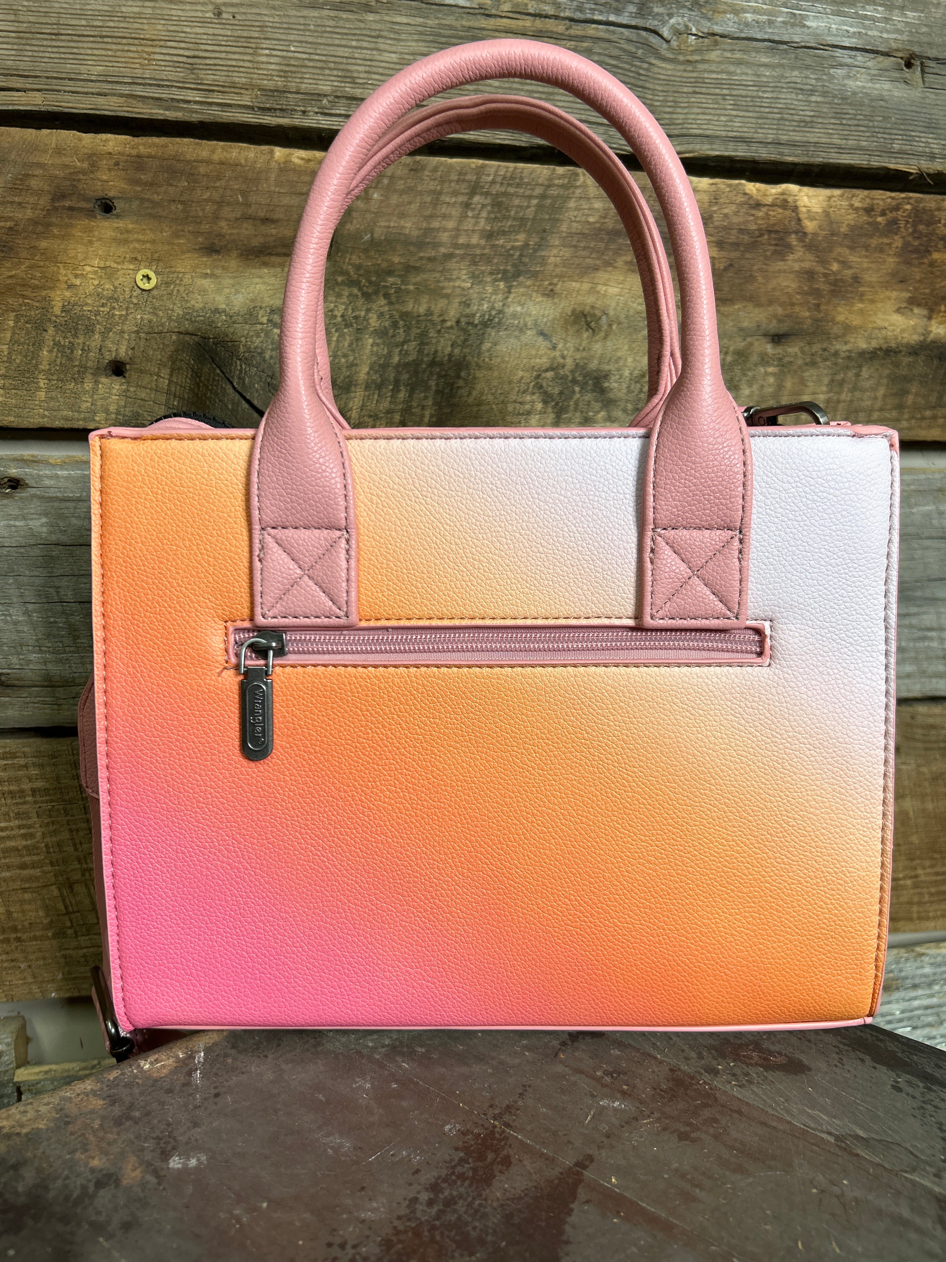 Wrangler Ombre Western Tote/Crossbody ~ Pink - Henderson's Western Store