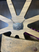 Western Buckle Initial Necklace ~ C - Henderson's Western Store