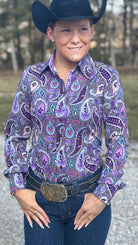 RHC Easy Care Show Shirt ~ Rainbow Paisley - Henderson's Western Store