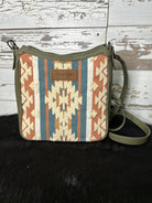 Wrangler Sherpa Aztec Canvas Crossbody - Green - Henderson's Western Store