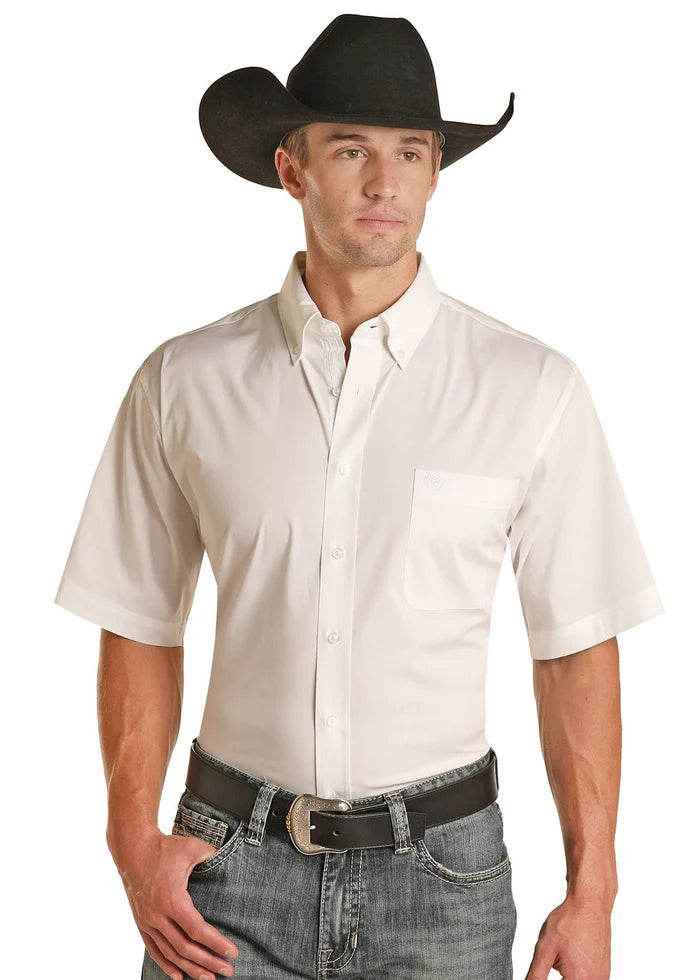 Men's Solid Shirt by Panhandle Slim ~ White - Henderson's Western Store