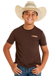 Boy's Graphic Tee by Rock & Roll ~ Brown - Henderson's Western Store