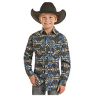 Boy's Aztec Print by Rock & Roll ~ Navy - Henderson's Western Store