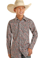 Boy's Paisley Print by Rock & Roll ~ Orange - Henderson's Western Store