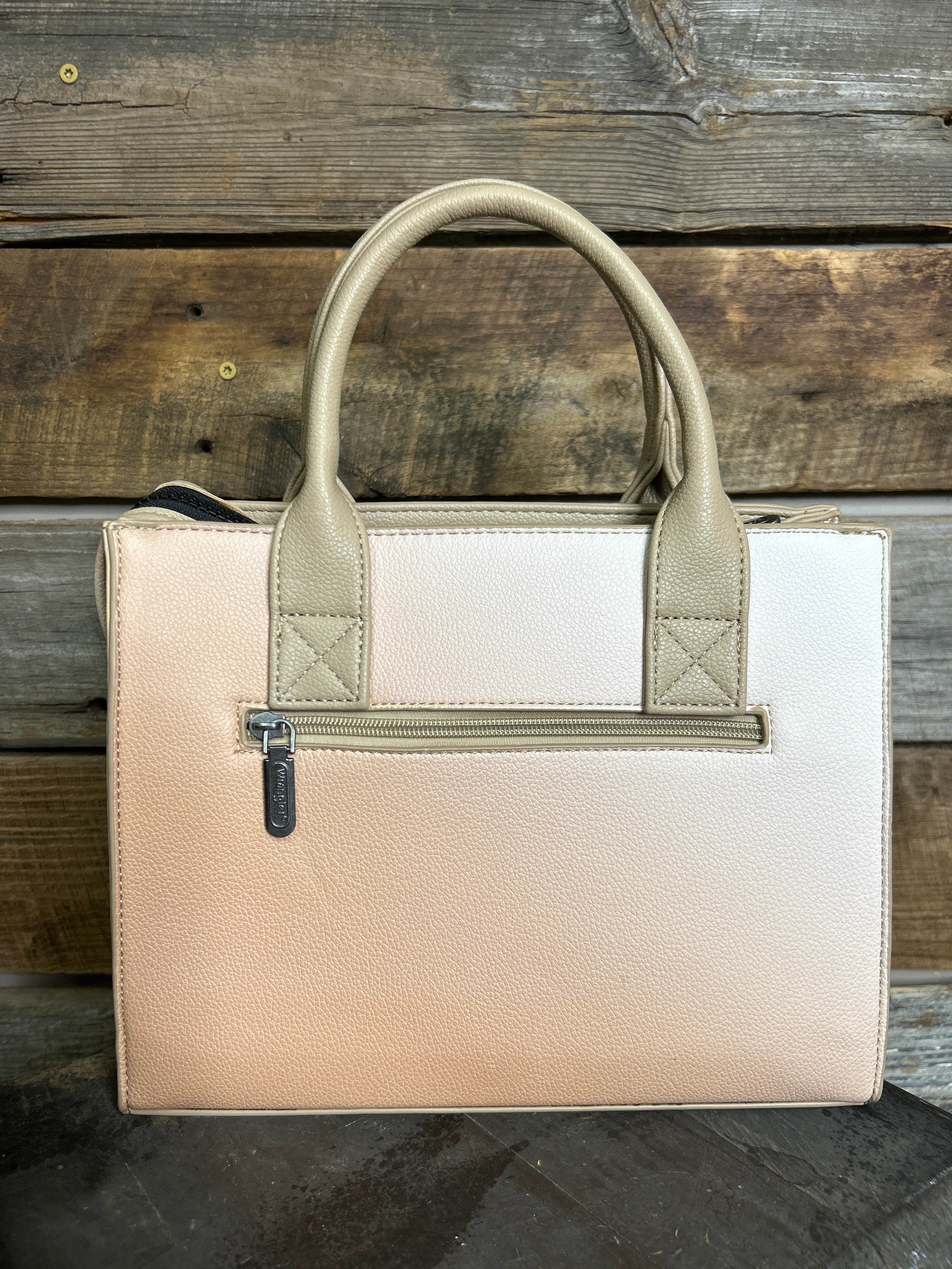 Wrangler Ombre Western Tote/Crossbody ~ Khaki - Henderson's Western Store