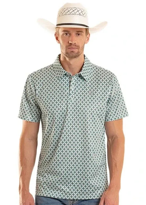 Aztec Geo Printed Polo by Rock & Roll - Henderson's Western Store