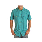 Men's Solid TekWestern Snap ~ Peacock - Henderson's Western Store